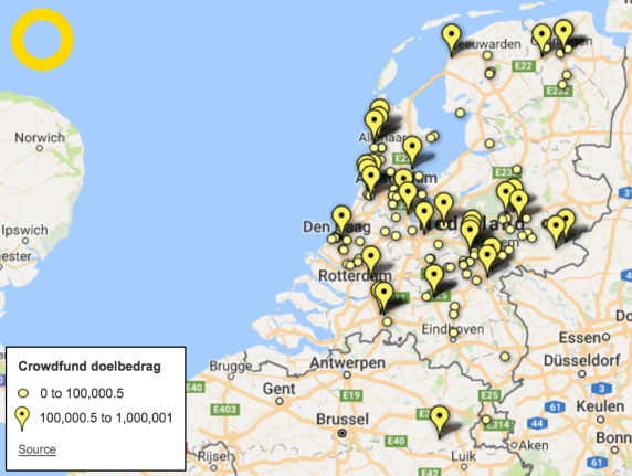 Locaties collectieve zonne-energieprojecten Nederland v1