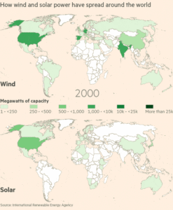 FT hernieuwbare energie - wereldkaart